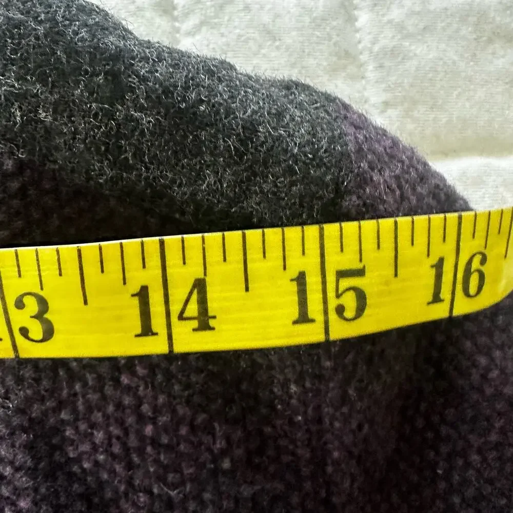 Banana Republic Sweater Mens Dark Purple Shawl Collar Wool Blend Shoulder Patch